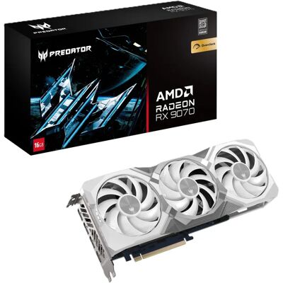 Acer Predator BiFrost Radeon RX 9070 OC Witte Editie - Grafische Kaart Acer Predator BiFrost Radeon RX 9070 OC Witte Editie - Grafische Kaart