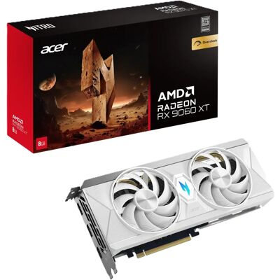 Acer Nitro Radeon RX 9060 XT OC 8GB Édition Blanche - Carte graphique - Publicité Acer Nitro Radeon RX 9060 XT OC 8GB Édition Blanche - Carte graphique - Publicité