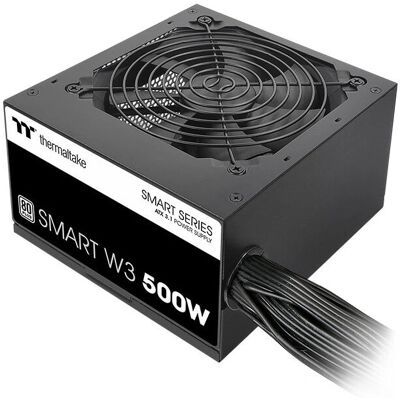 Fonte de alimentação Thermaltake Smart W3 - 500W, Preto Fonte de alimentação Thermaltake Smart W3 - 500W, Preto