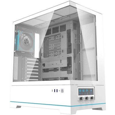 Darkflash Tech DY451 PRO Weiß PC-Gehäuse mit ARGB-Lüfter Darkflash Tech DY451 PRO Weiß PC-Gehäuse mit ARGB-Lüfter