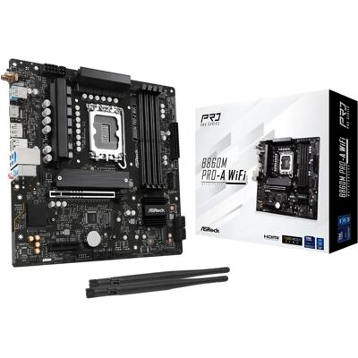 ASRock B860M Pro-A WiFi - Carte mère - DDR5 - LGA1851 - B860 - Micro ATX ASRock B860M Pro-A WiFi - Carte mère - DDR5 - LGA1851 - B860 - Micro ATX