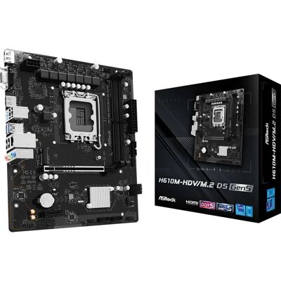 ASRock - H610M-HDV/M.2 D5 GEN5 (1700) - Μητρική κάρτα ASRock - H610M-HDV/M.2 D5 GEN5 (1700) - Μητρική κάρτα