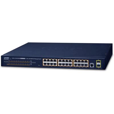 Planet GS-4210-24P2S Managed Layer 2/4 Gigabit Ethernet Switch - 24 Ports - PoE - Blau Planet GS-4210-24P2S Managed Layer 2/4 Gigabit Ethernet Switch - 24 Ports - PoE - Blau