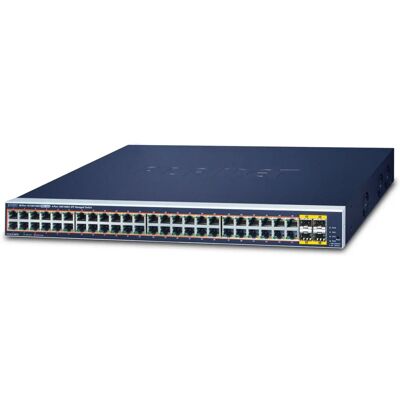 Hanterad nätverksswitch Planet GS-4210-48P4S - 48 portar, PoE+ Hanterad nätverksswitch Planet GS-4210-48P4S - 48 portar, PoE+