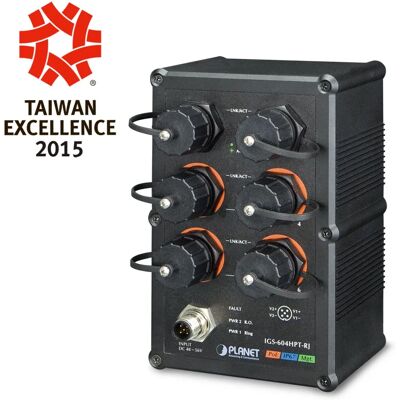 PLANET - IGS-604HPT-RJ - PoE - 4-Port - Netwerkswitch PLANET - IGS-604HPT-RJ - PoE - 4-Port - Netwerkswitch