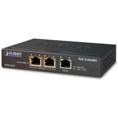 Planet POE-E202 Netzwerkverstärker - Schwarz - Ethernet 10/100/1000 Mbps Planet POE-E202 Netzwerkverstärker - Schwarz - Ethernet 10/100/1000 Mbps
