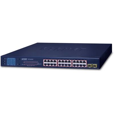 PLANET GSW-2620VHP Gigabit Ethernet Switch PoE - Unmanaged 1U Blau PLANET GSW-2620VHP Gigabit Ethernet Switch PoE - Unmanaged 1U Blau