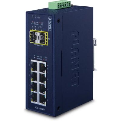 Planet IGS-1020TF Netzwerkswitch - 8-Port Industri Gigabit Ethernet Planet IGS-1020TF Netzwerkswitch - 8-Port Industri Gigabit Ethernet
