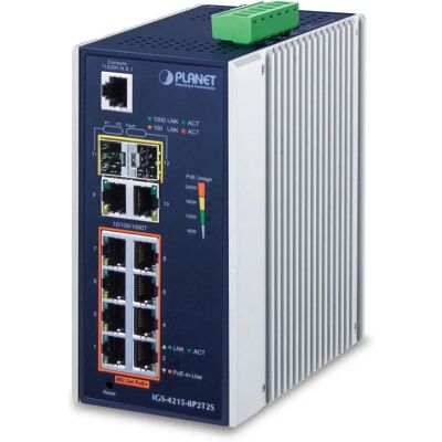 Planet IGS-4215-8P2T2S Industrieller Managed Gigabit Ethernet Switch - L2/L4 Planet IGS-4215-8P2T2S Industrieller Managed Gigabit Ethernet Switch - L2/L4