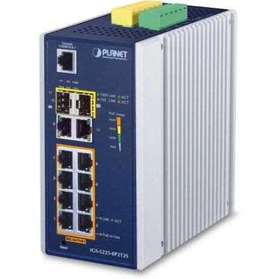 Planet IGS-5225-8P2T2S Managed Layer 2+ Gigabit Ethernet PoE Switch - Netzwerktechnik Planet IGS-5225-8P2T2S Managed Layer 2+ Gigabit Ethernet PoE Switch - Netzwerktechnik