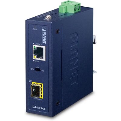 Planet IGT-815AT Network Media Converter - 1000 Mbit/s, Blue Planet IGT-815AT Network Media Converter - 1000 Mbit/s, Blue