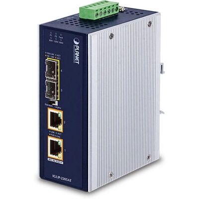 Convertidor de medios de red Planet Igup-2205AT - 1000 Mbit/s, Azul Convertidor de medios de red Planet Igup-2205AT - 1000 Mbit/s, Azul