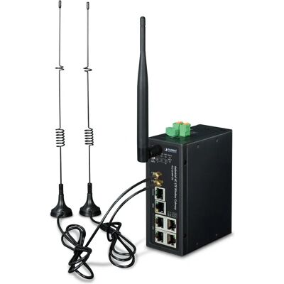 Planet Industrial 4G LTE Mobilfunk-Gateway - IP30, Schwarz, DIN-Schiene Planet Industrial 4G LTE Mobilfunk-Gateway - IP30, Schwarz, DIN-Schiene