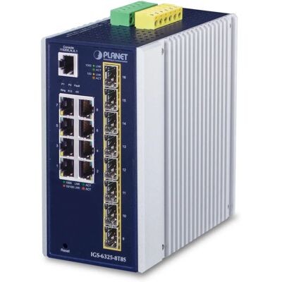 Planet I30 Industrial L3 8-Port Switch Gestionado Ethernet Gigabit - Conmutador de Red Planet I30 Industrial L3 8-Port Switch Gestionado Ethernet Gigabit - Conmutador de Red