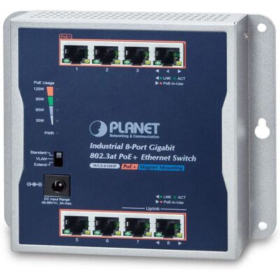 Planet IP30 Industrieller 8-Port Gigabit Ethernet Switch - Grau Planet IP30 Industrieller 8-Port Gigabit Ethernet Switch - Grau