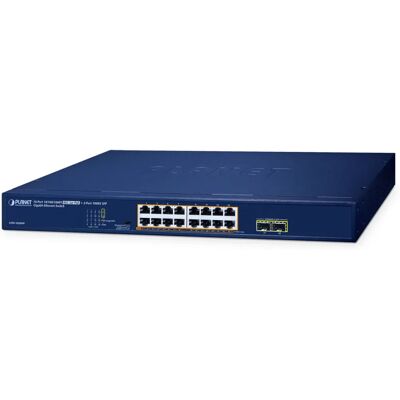 Switch de red Planet GSW-1820HP - 16 puertos Gigabit PoE - Montaje en rack Switch de red Planet GSW-1820HP - 16 puertos Gigabit PoE - Montaje en rack