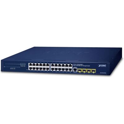 Planet IPv4/IPv6 24-Port Managed Switch - Typ: Managed, Layer: L2/L4, Ports: 24 Gigabit Ethernet, Rack-Montage, Blau - Netzwerkausrüstung Planet IPv4/IPv6 24-Port Managed Switch - Typ: Managed, Layer: L2/L4, Ports: 24 Gigabit Ethernet, Rack-Montage, Blau - Netzwerkausrüstung