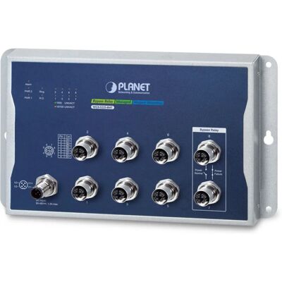 PLANET - Industrial L2+ 8-Port - Blå - Väggmonterad - Switch PLANET - Industrial L2+ 8-Port - Blå - Väggmonterad - Switch