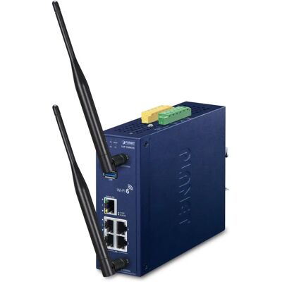 PLANET Industriële Dual Band 802.11ax Access Point - Draadloos, 1800 Mbit/s, Blauw PLANET Industriële Dual Band 802.11ax Access Point - Draadloos, 1800 Mbit/s, Blauw