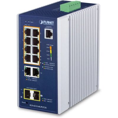 Planet IGS-4215-8UP2T2S Managed Gigabit Ethernet PoE Switch - L2/L4 Planet IGS-4215-8UP2T2S Managed Gigabit Ethernet PoE Switch - L2/L4
