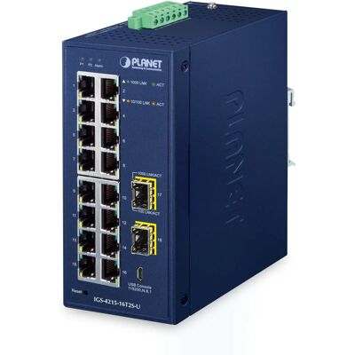 Planet IP30 Industriell 16-portars Managed Ethernet Switch Planet IP30 Industriell 16-portars Managed Ethernet Switch