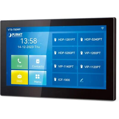 PLANET - 7-tums SIP Indoor Touch - Svart - Videointercomsystem PLANET - 7-tums SIP Indoor Touch - Svart - Videointercomsystem