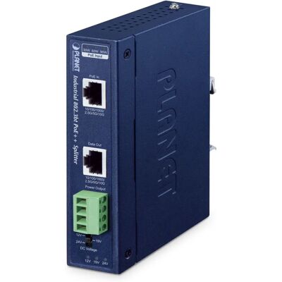 Planet IPOE-176S Industriële Netwerk Splitter - 10Gbps, 12V, Blauw Planet IPOE-176S Industriële Netwerk Splitter - 10Gbps, 12V, Blauw