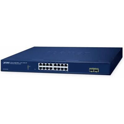 Planet Technology Planet 16-Port 10/100/1000T + 2-Port Hanterad L2 Gigabit Ethernet - Nätverk Switch Planet Technology Planet 16-Port 10/100/1000T + 2-Port Hanterad L2 Gigabit Ethernet - Nätverk Switch