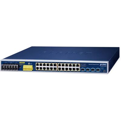 Planet IGS-R4215-24P4X Hanterad L2+ Gigabit Switch - 24 portar, PoE, Blå Planet IGS-R4215-24P4X Hanterad L2+ Gigabit Switch - 24 portar, PoE, Blå