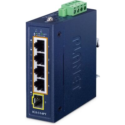 PLANET - IGS-514PT - 4P PoE + 1P SFP - Network Switch PLANET - IGS-514PT - 4P PoE + 1P SFP - Network Switch