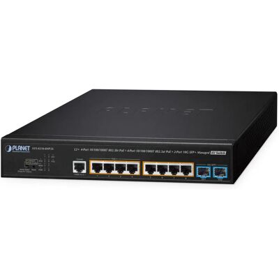 PLANET L2+ 8-portars Managed PoE-switch - 10/100/1000T & 10G SFP+ PLANET L2+ 8-portars Managed PoE-switch - 10/100/1000T & 10G SFP+