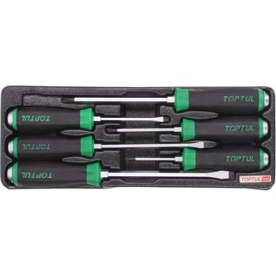 Kit de tournevis TOPTUL GAAT0602 - Phillips & Plat - Module d'outil Kit de tournevis TOPTUL GAAT0602 - Phillips & Plat - Module d'outil
