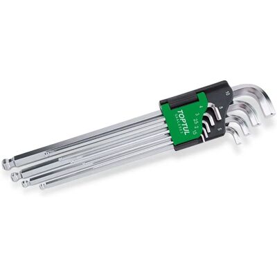 TOPTUL GAAL0922 Innensechskant-Schlüssel-Set - 9 Stück, extra lang TOPTUL GAAL0922 Innensechskant-Schlüssel-Set - 9 Stück, extra lang