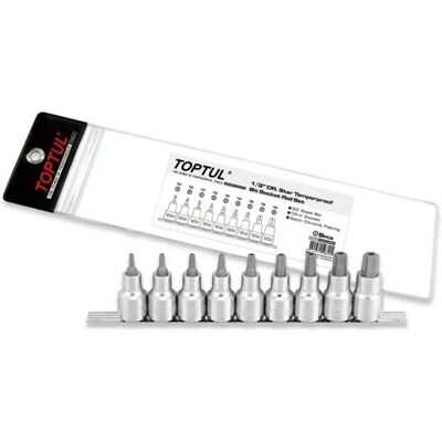 TOPTUL GAAG0904 - Jeu de douilles Torx à tête carrée - 9 pièces TOPTUL GAAG0904 - Jeu de douilles Torx à tête carrée - 9 pièces
