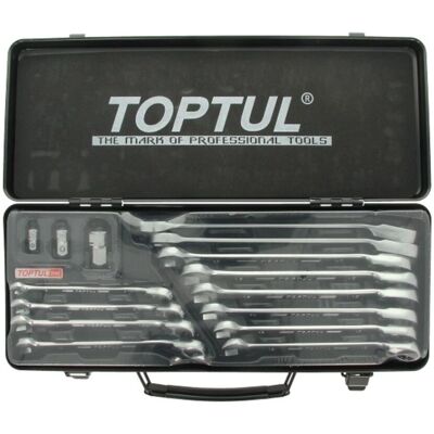 Ensemble de clés à cliquet TOPTUL GBA15410 - 15 pièces, 8-19mm Ensemble de clés à cliquet TOPTUL GBA15410 - 15 pièces, 8-19mm