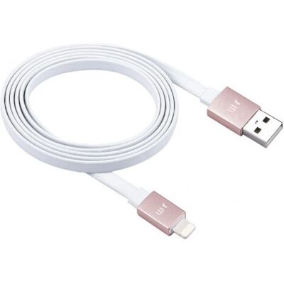JustMobile DC-268RG Pink White Tasainen Lightning-kaapeli - Kaapeli JustMobile DC-268RG Pink White Tasainen Lightning-kaapeli - Kaapeli