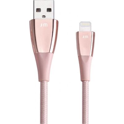 JustMobile ZinCable 1.5 m Rose gold - Kaapeli JustMobile ZinCable 1.5 m Rose gold - Kaapeli