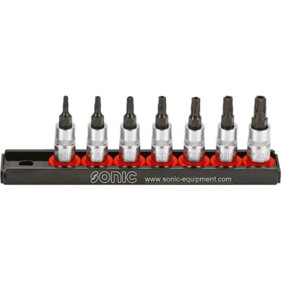 Sonic 100701 Krom-Vanadium Bitholder Set - Torx Tamper 7 delar Sonic 100701 Krom-Vanadium Bitholder Set - Torx Tamper 7 delar