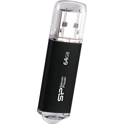 Silicon Power USB 64GB - Clé USB 2.0 - Noir - Publicité Silicon Power USB 64GB - Clé USB 2.0 - Noir - Publicité