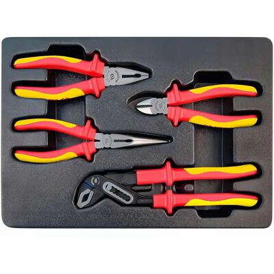 Set de Pinzas Aisladas King Tony - 1000V - 4 Piezas Set de Pinzas Aisladas King Tony - 1000V - 4 Piezas