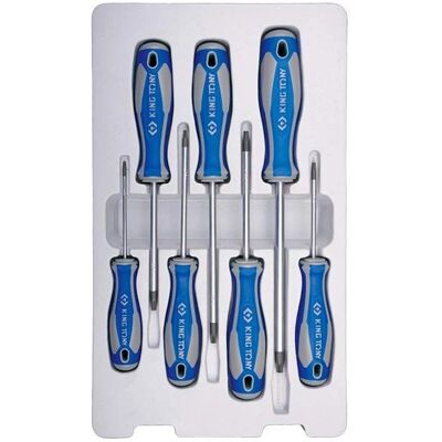 King Tony T10-T40 Schraubenzieher-Set - Langlebig, Ergonomisch, Chrom King Tony T10-T40 Schraubenzieher-Set - Langlebig, Ergonomisch, Chrom