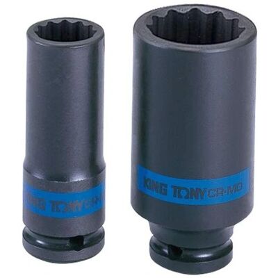KING TONY Impact Socket 19mm Longo Bi-Hexagon - Impact Socket KING TONY Impact Socket 19mm Longo Bi-Hexagon - Impact Socket