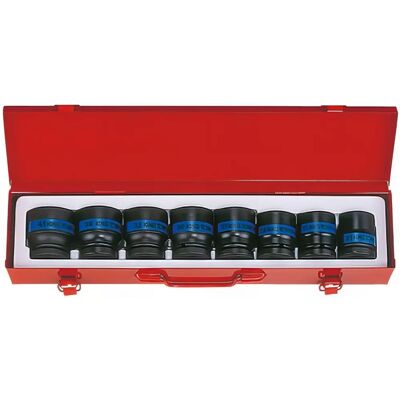 Juego de llaves de impacto King Tony 3/4" 8 piezas corto 6 puntos 21-41mm - Juego de sockets Juego de llaves de impacto King Tony 3/4" 8 piezas corto 6 puntos 21-41mm - Juego de sockets