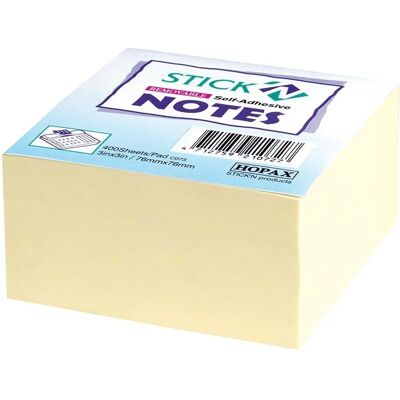 ValueX 21072 Muistikuutio - 76x76mm - 400 Arkkia - Keltainen ValueX 21072 Muistikuutio - 76x76mm - 400 Arkkia - Keltainen