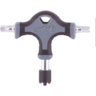Super-b Bike Chainring Nut Wrench - Double Torx 30, Hex 5mm Super-b Bike Chainring Nut Wrench - Double Torx 30, Hex 5mm
