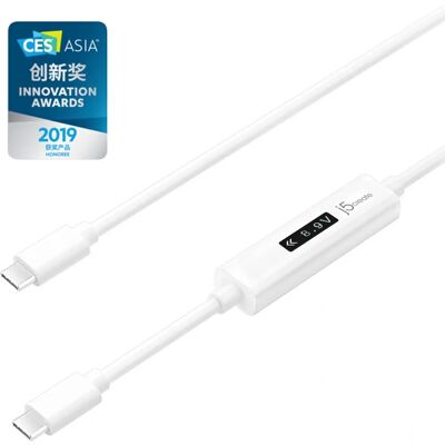 j5create JUCP14 USB-kábel OLED teljesítménymérővel - 1,2 m j5create JUCP14 USB-kábel OLED teljesítménymérővel - 1,2 m