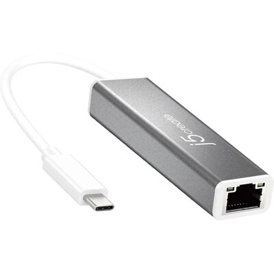 j5create JCE133G - Ethernet-Adapter - Grau, Weiß, Silber j5create JCE133G - Ethernet-Adapter - Grau, Weiß, Silber