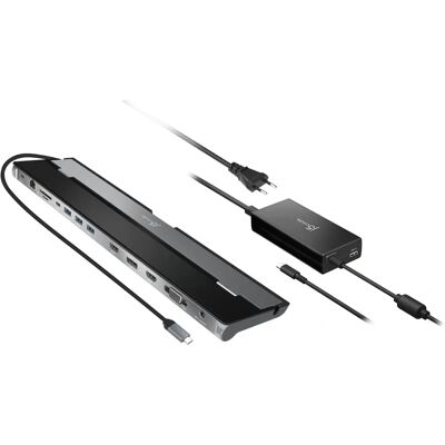 J5create JCD543P - Dreifach-Display-Dockingstation - Schwarz, Silber J5create JCD543P - Dreifach-Display-Dockingstation - Schwarz, Silber