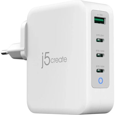 j5create JUP43130E - 130W GaN USB-C 4-Port Ladegerät - EU j5create JUP43130E - 130W GaN USB-C 4-Port Ladegerät - EU
