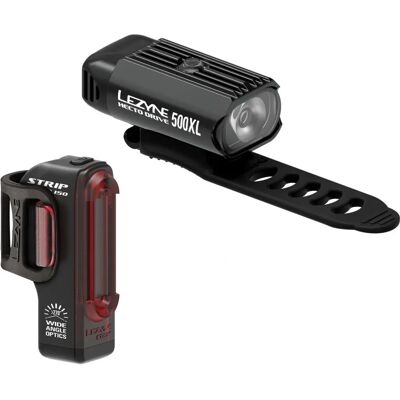Conjunto de luces para bicicleta Lezyne Hecto Drive 500XL y Strip - Negro Conjunto de luces para bicicleta Lezyne Hecto Drive 500XL y Strip - Negro